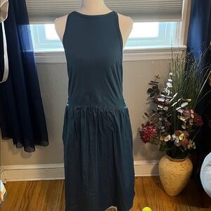 LOFT Deep Blue Midi Dress